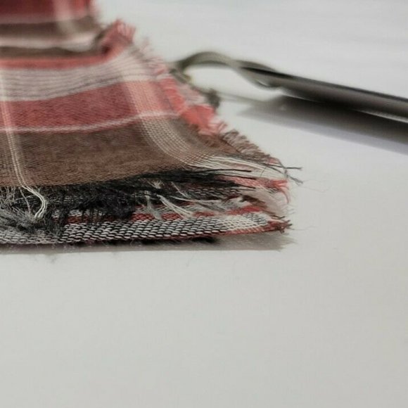 TOM FORD scarf Plaid red and brown cotton blend NWT - Picture 5 of 12